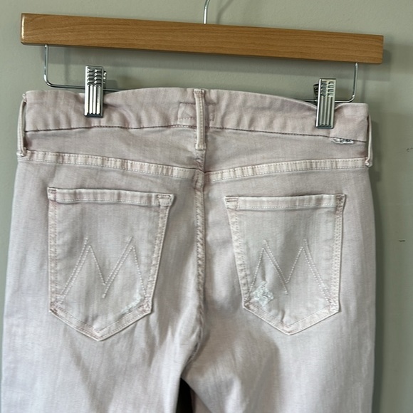 MOTHER The Looker Crop Jean Sexy Just Walked Into Town Blush Pink Sz 27 - Picture 8 of 14